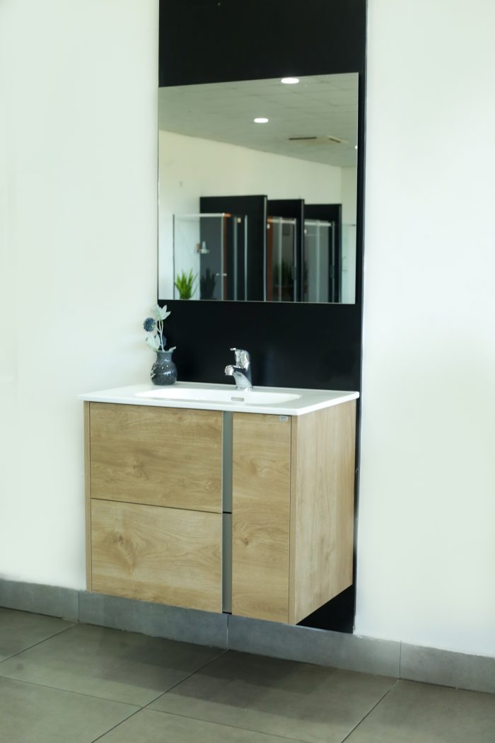 B/Cabinet With Basin STEEL70 Natural Oak Coycama | Dar Ceramica Centre