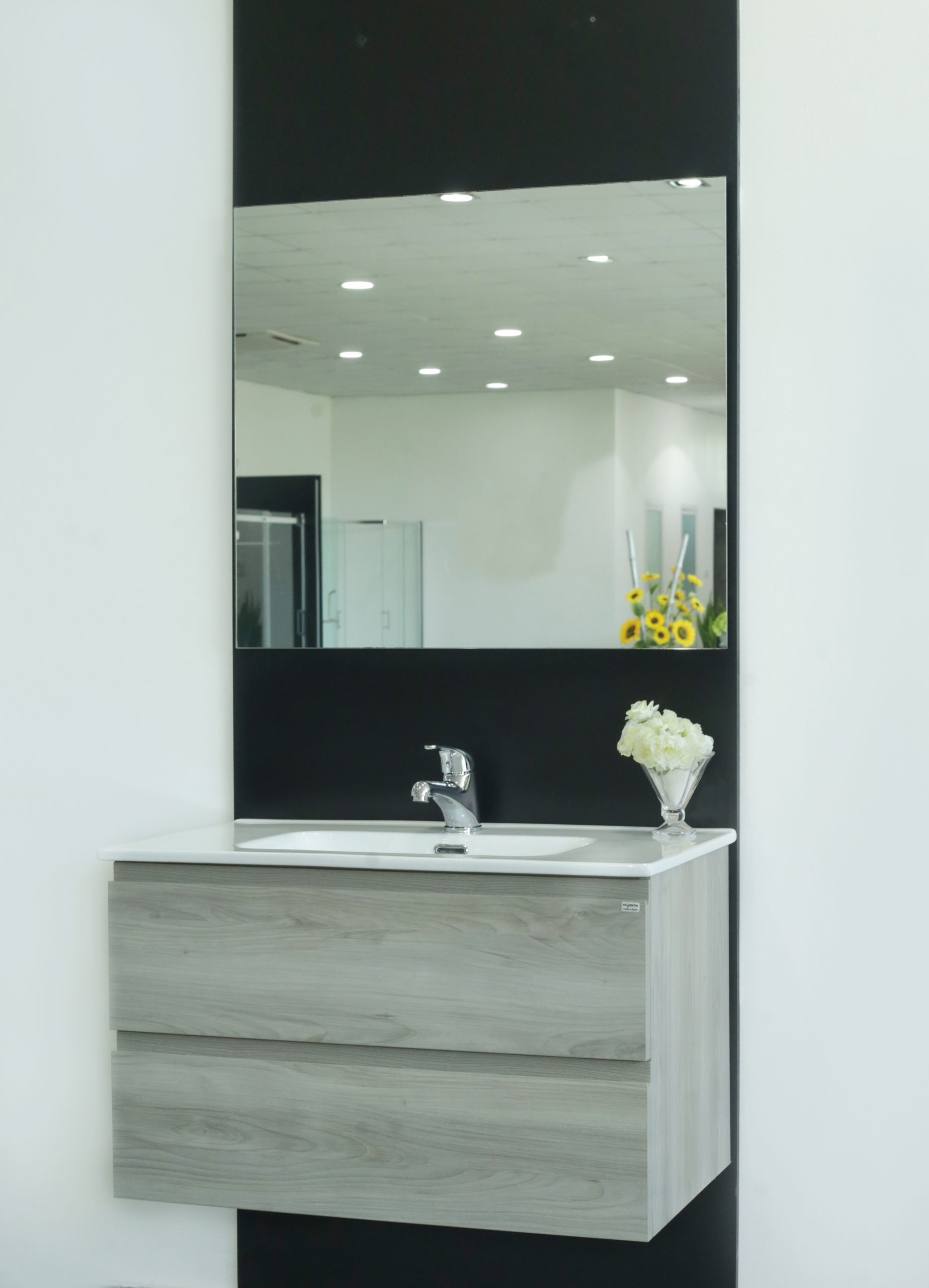 with Basin VIENA80 Grey Pine Coycama Dar Ceramica Centre