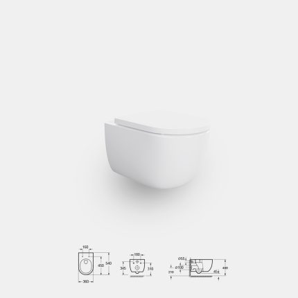 Wall-Hung Rimless Ultravortex Flushing