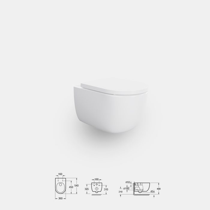 Wall-Hung Rimless Ultravortex Flushing