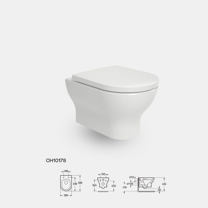 Wall-Hung-Rimless-Ceramic-Toilet-With-Round-Seat