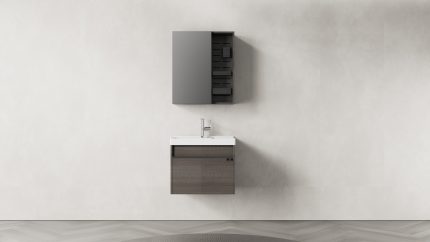 Bathroom Cabinet with Basin BC2075-60 Dark Grey C/ware