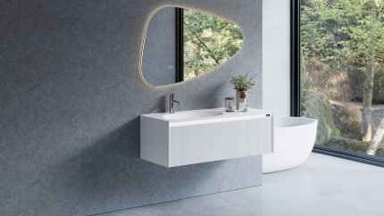 Bathroom Cabinet with Basin LED BC4060A-120 White C/ware