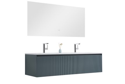 Bathroom Cabinet with Basin 2Sink BC4074-160 Green C/ware