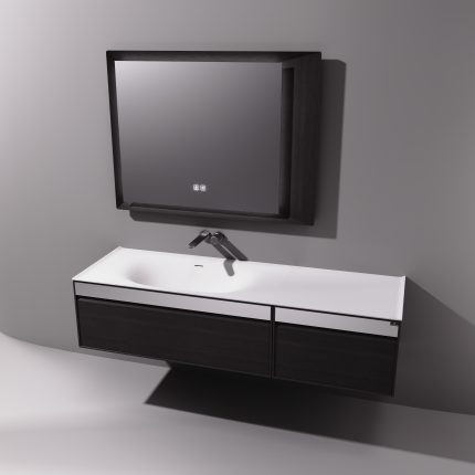 B/Cabinet with Basin 2-Dr BC9025A-160 Black C/ware