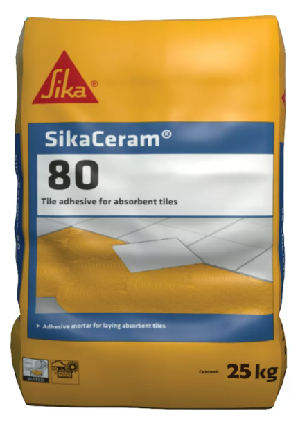 Tiles Glue 25 Kg SikaCeram-80 Tz Grey
