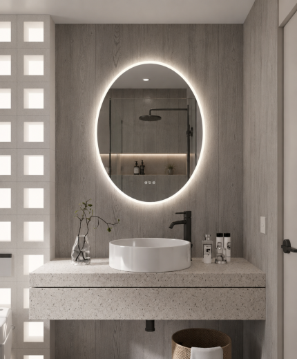 Mirror 45x90 with LED 4MM Defogger NAT002 C/ware