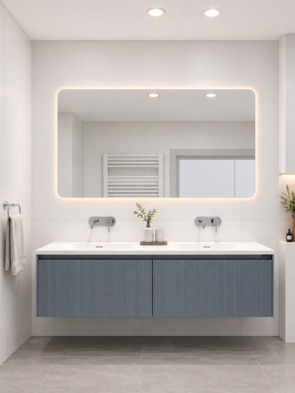 B/Cabinet with Basin 2Sink Green BC4074-160 C/ware