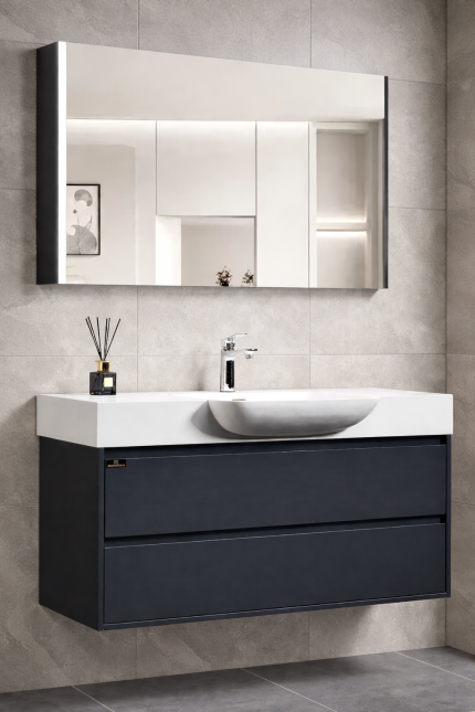 B/Cabinet with Basin 2-Dr Grey BC4071-120 C/ware