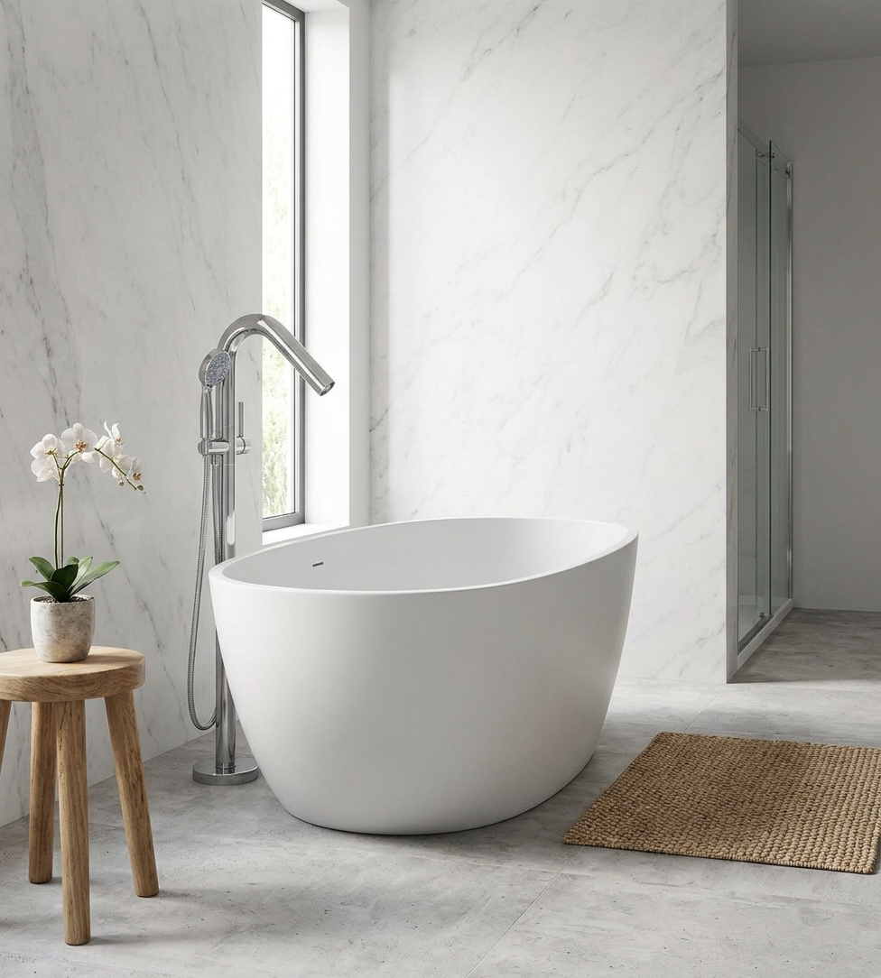 Freestanding Mixer with T-Shower for B/Tub C/Ware